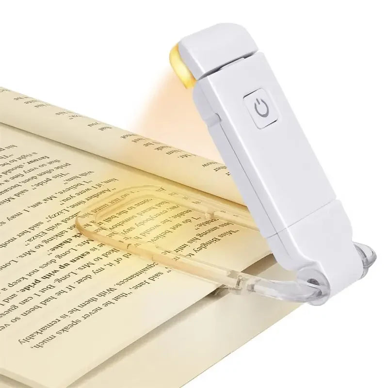 Lámpara LED Recargable USB para Lectura, Luz Nocturna Protectora de Ojos con Clip