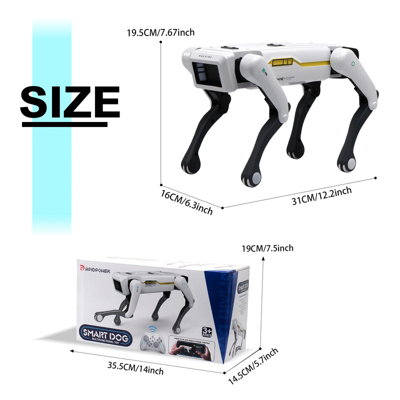 Robot Perro Inteligente RC, Control por Voz, App y Programación