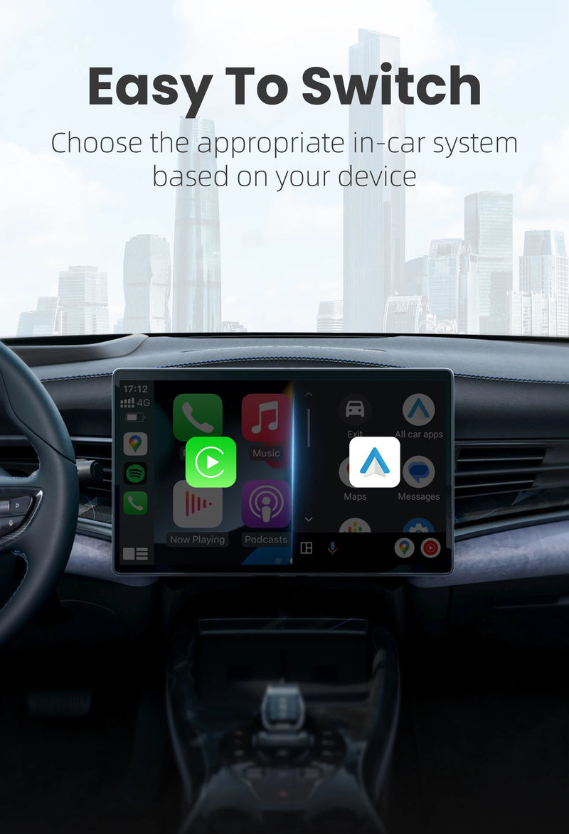Ottocast Adaptador CarPlay Inalámbrico con Cable Android Auto HDMI