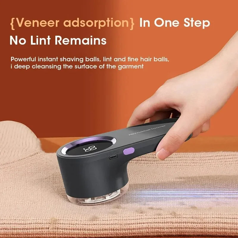 Removedor de Pelusa Digital LED, Quitapelusas Eléctrico Recargable para Ropa y Tejidos