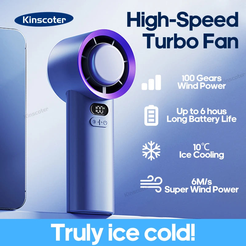 Ventilador Turbo de Mano Portátil Kinscoter con 100 Velocidades