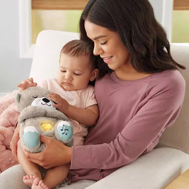 Peluche Musical para Bebé con Respiración y Luz de 30cm