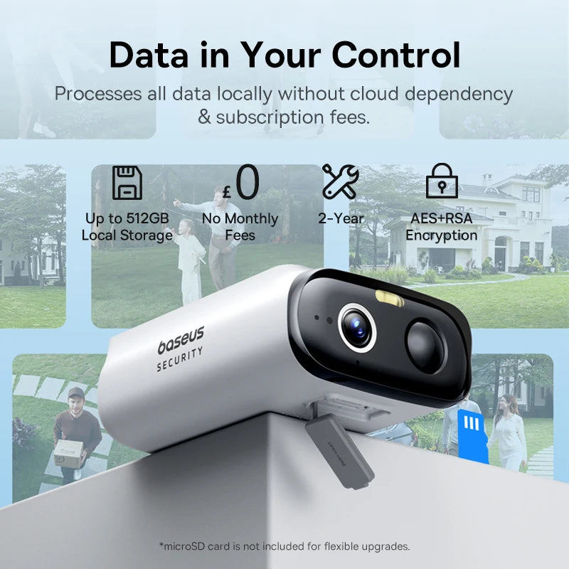 Cámara de Seguridad Solar para Exteriores Baseus Security S1 Lite 2K