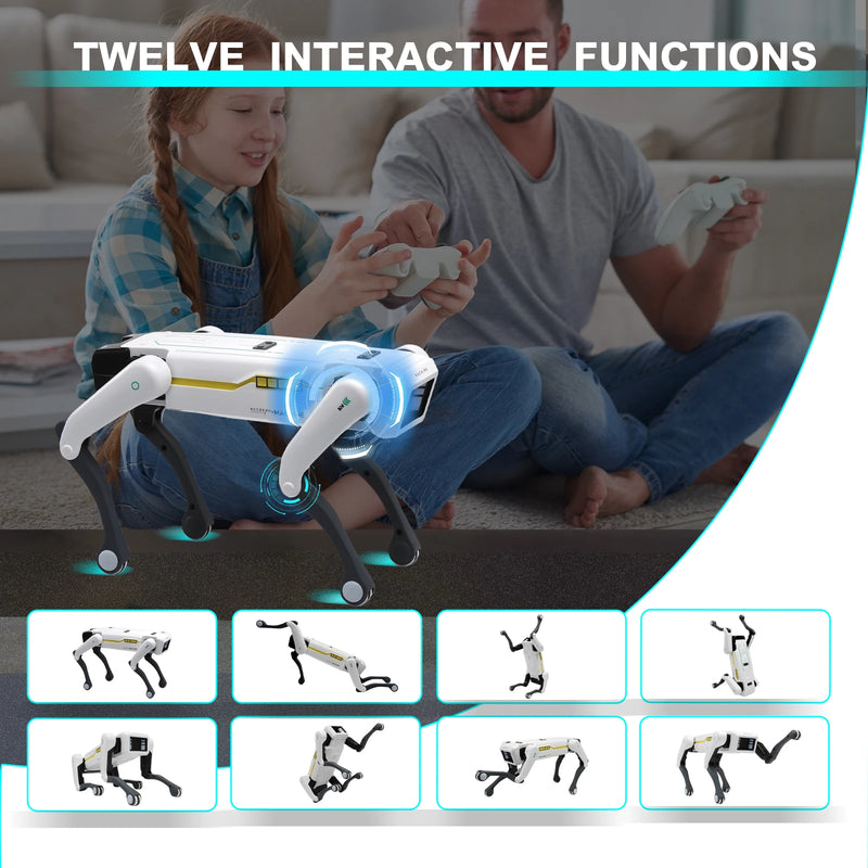 Robot Perro Inteligente RC, Control por Voz, App y Programación