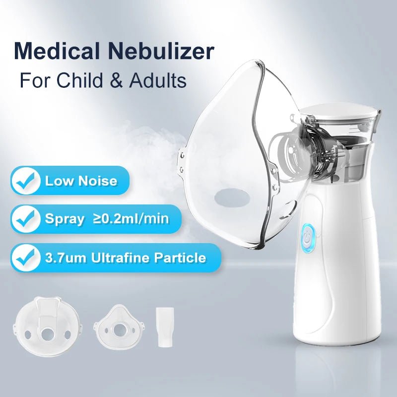 Nebulizador Portátil para Adultos y Niños de Bajo Ruido