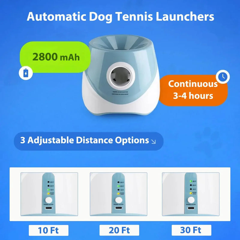 Lanzapelotas Automático para Perros Juguete Interactivo