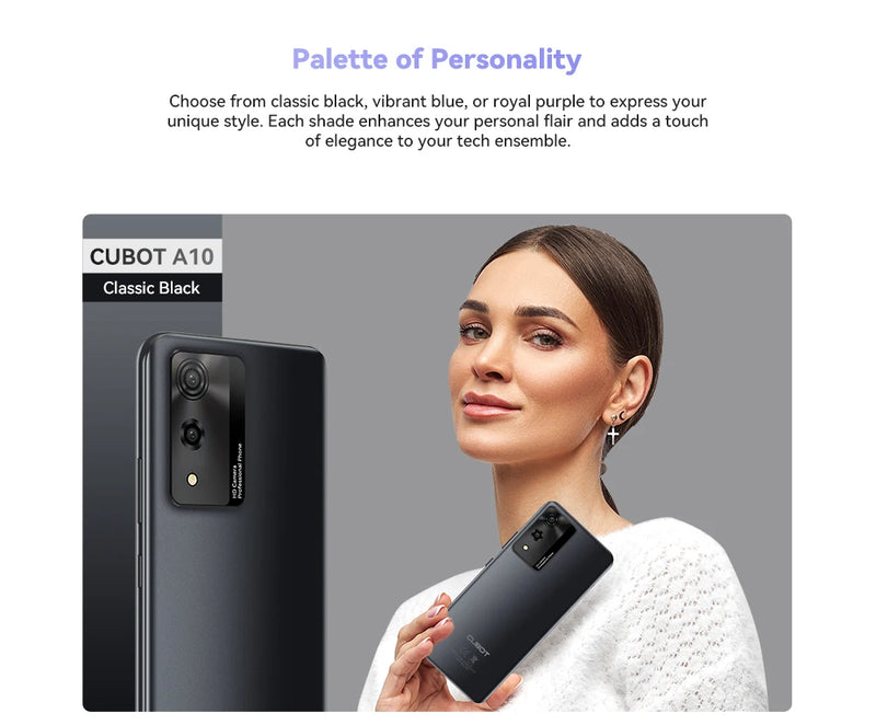 Cubot A10 con 4GB RAM/ 128GB ROM Pantalla de 6,56" 90Hz 5100mAh 48MP