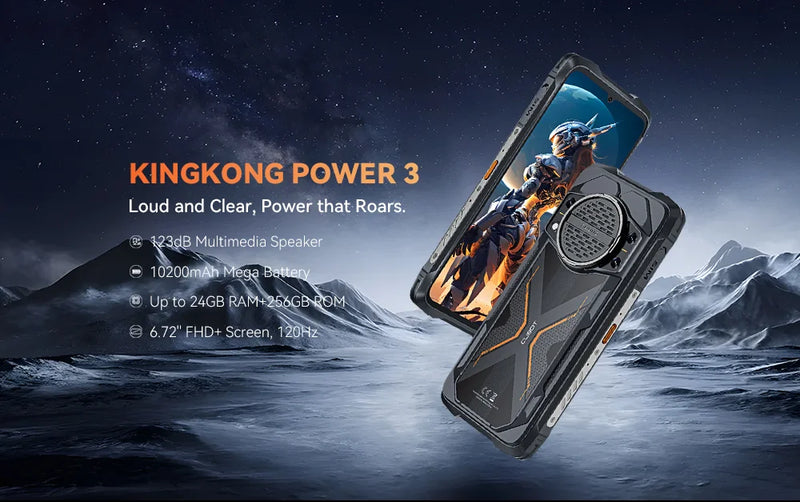 Cubot King Kong Power 3 Smartphone Resistente de 6,72" 120Hz y Altavoz de 123 dB