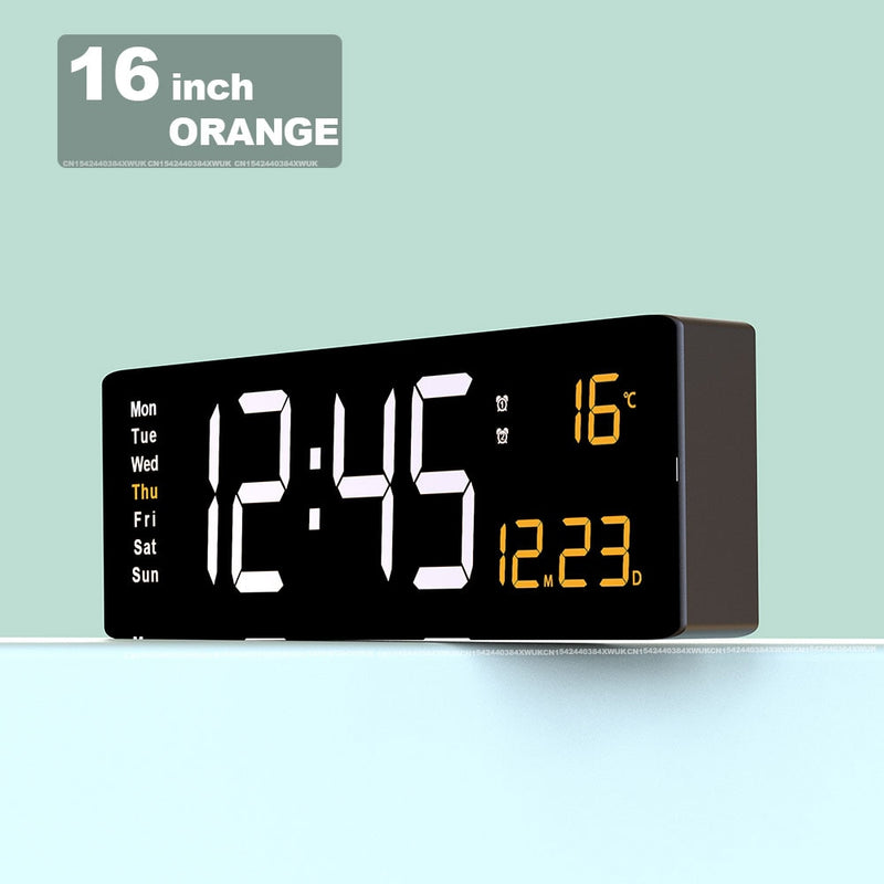 Reloj de Pared Digital con Pantalla LED