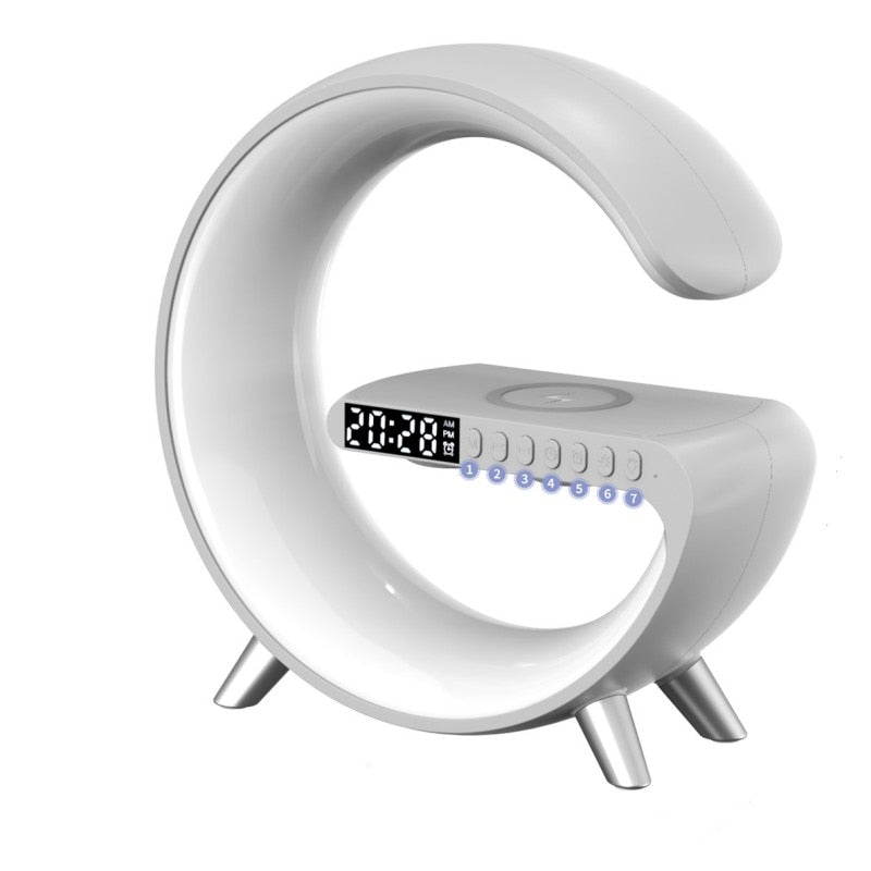 Reloj despertador LED con Altavoz Bluetooth y Cargador Inalámbrico