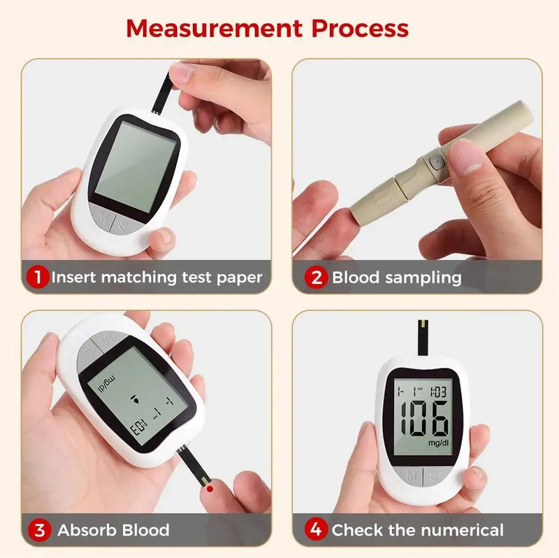 Medidor de Glucosa en Sangre con Pantalla Digital