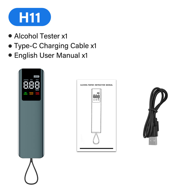 Alcoholímetro Digital sin Contacto y Pantalla LED H11