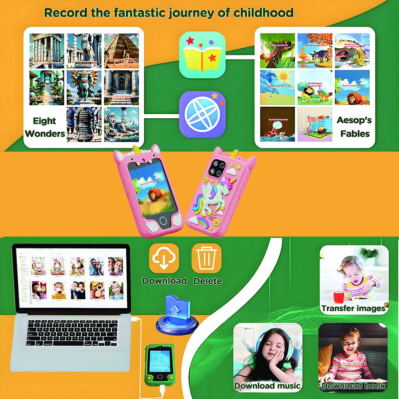 Mini Teléfono Educativo Inteligente para Niños y Niñas de 8 GB