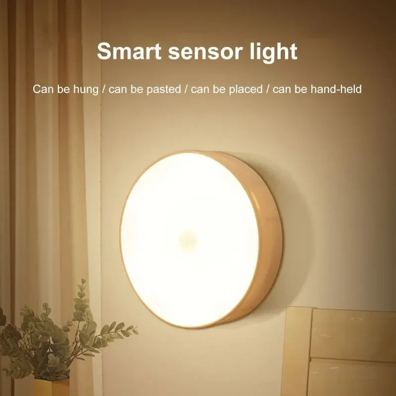 Luces Led Nocturnas Inteligentes con Sensor de Cuerpo Humano, Luz Cálida