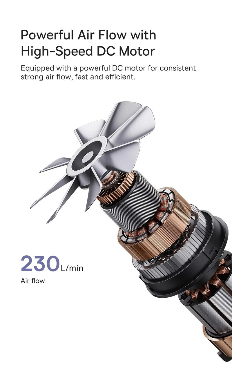 Mini Bomba de Aire Baseus  Eléctrica Portátil con Lampara LED