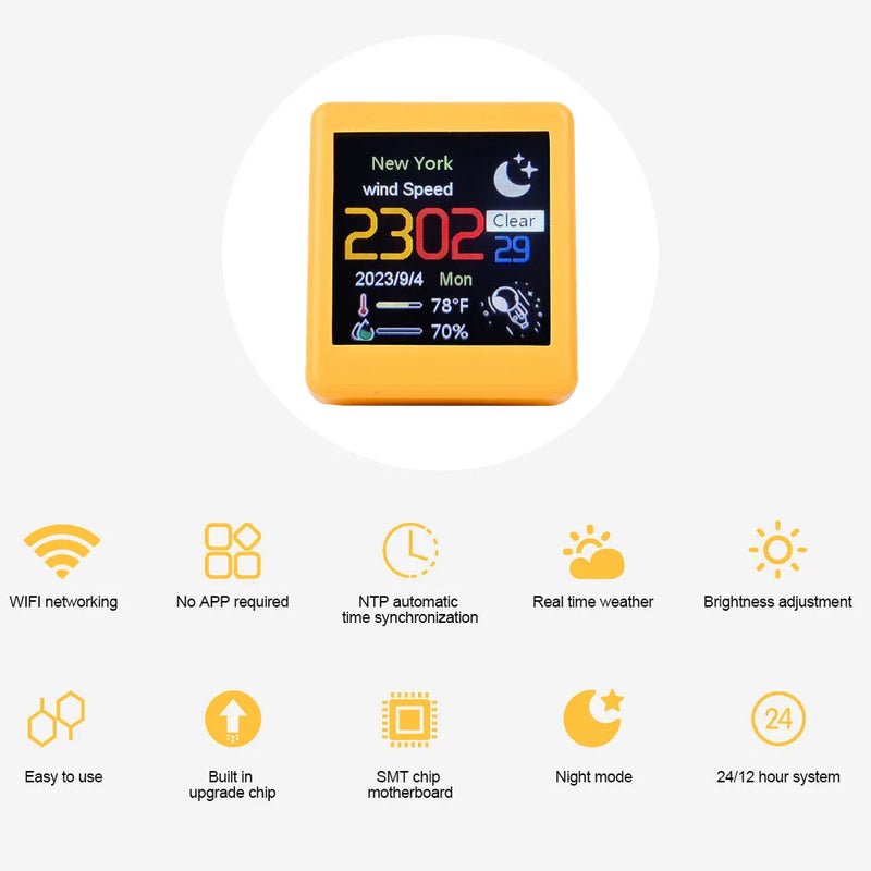Mini Reloj de Estación Meteorológica Inteligente WIFI – WinnerBe