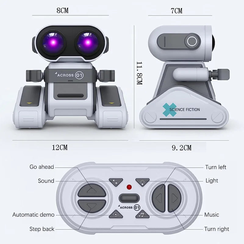 Robot a Control Remoto Interactivo para Niños con Ojos LED