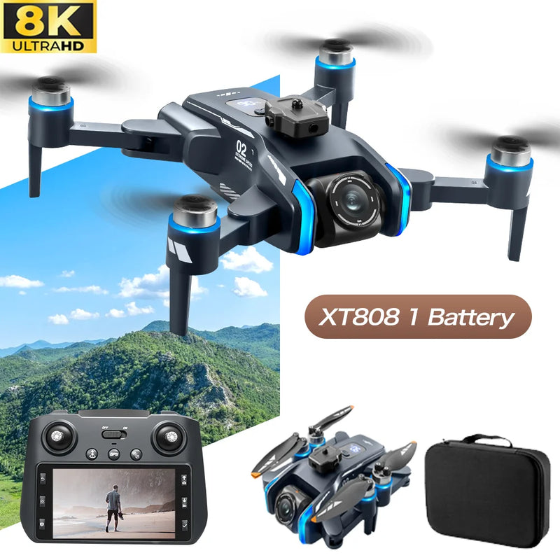 Drone GPS XT808 con Control de Pantalla de 4,3" y Resolución 8K