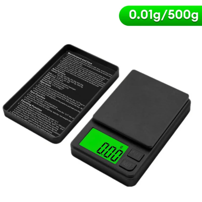 Bascula de Alta Precisión de 0,1 g x 1000 g con Pantalla LCD Retroiluminada
