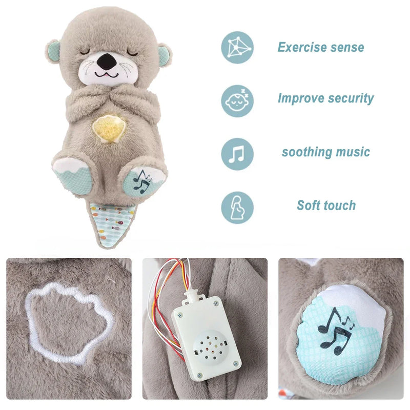 Peluche Musical para Bebé con Respiración y Luz de 30cm