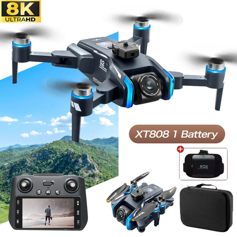 Drone GPS XT808 con Control de Pantalla de 4,3" y Resolución 8K