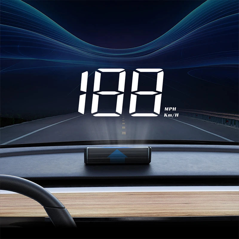 HUD GPS Velocímetro Digital para Auto, Proyector en Parabrisas Universal