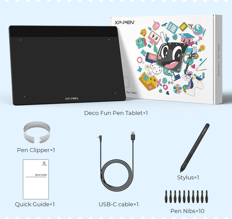 Tableta Gráfica XPpen Deco Fun XS con 8192 Niveles de Presión