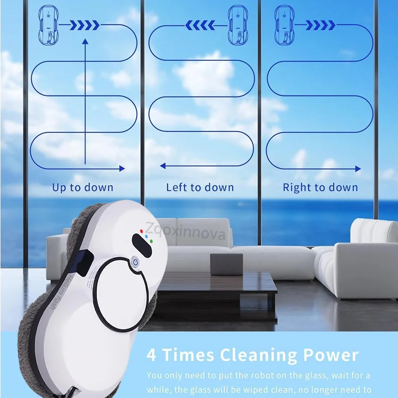 Robot Limpiavidrios Eléctrico Inteligente, Aspiradora Automática para Ventanas y Suelos