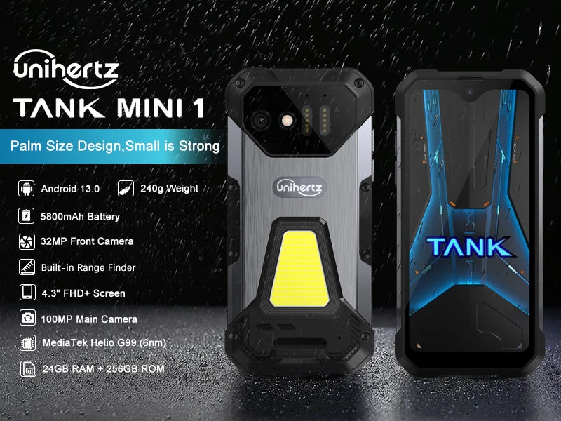 Smartphone Mini Tank 8849 Android 13 5800mAh 100MP 24GB/256GB IP68