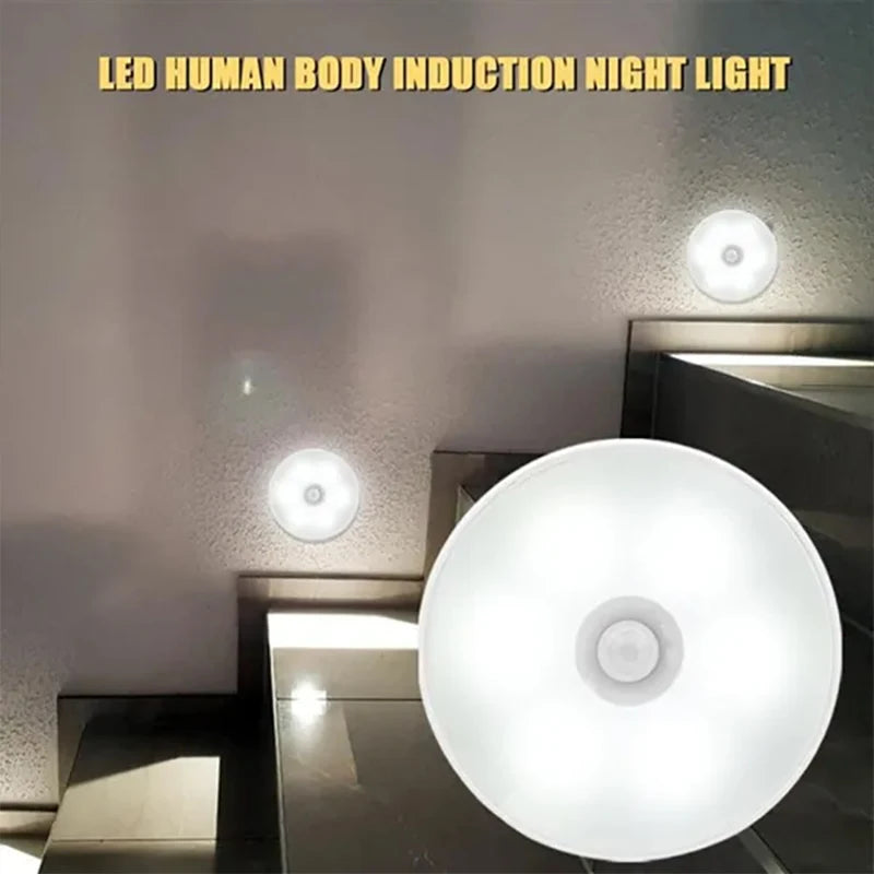 Luz Nocturna LED con Sensor de Movimiento PIR 6 pzas