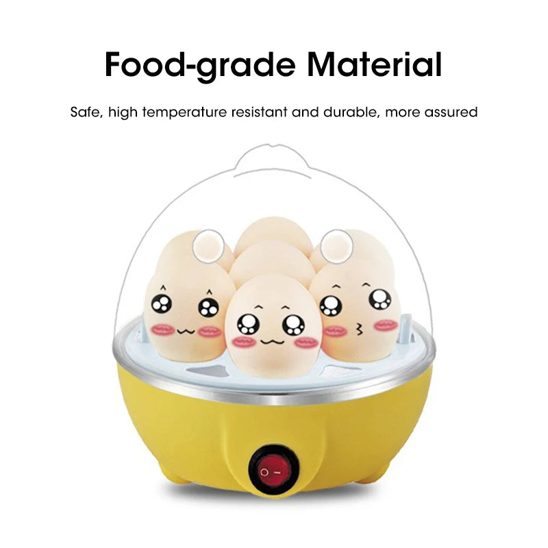 Cocedor de Huevos Automático 7 Unidades, Hervidor Multifuncional para Desayunos