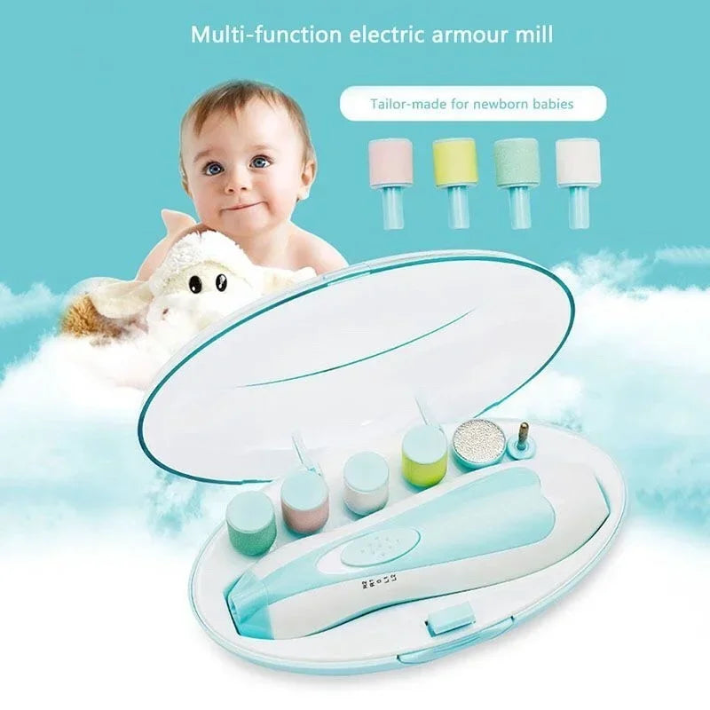Cortauñas Eléctrico para Bebé 6 en 1, Lima Suave y Set de Manicura Infantil