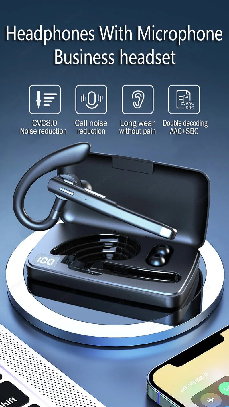 Auricular Profesional Inalámbrico Bluetooth con Micrófono