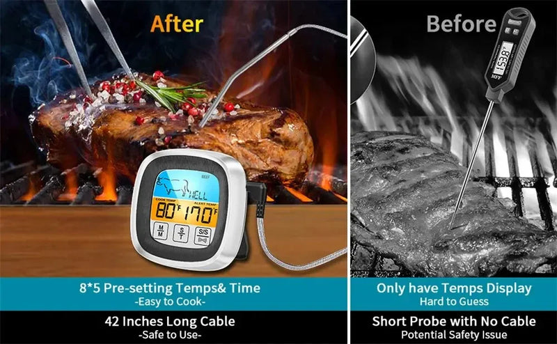 Termómetro Digital de Cocina con Pantalla Táctil