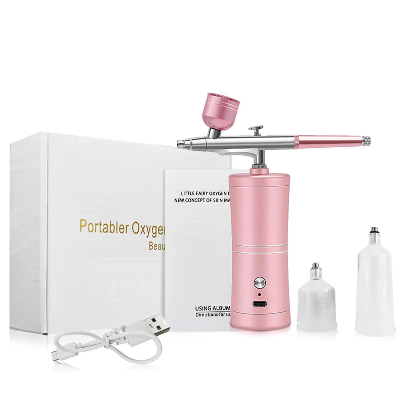 Aerógrafo Inalámbrico Portátil con Compresor para Uñas, Repostería y Arte en General