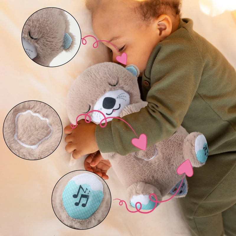 Peluche Musical para Bebé con Respiración y Luz de 30cm