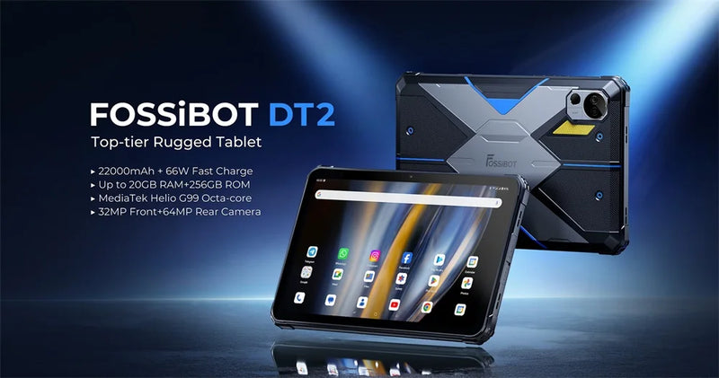 Tableta Reforzada Fossibot DT2 IP68 6GB + 256 GB Android 13 22000 mAh 66W