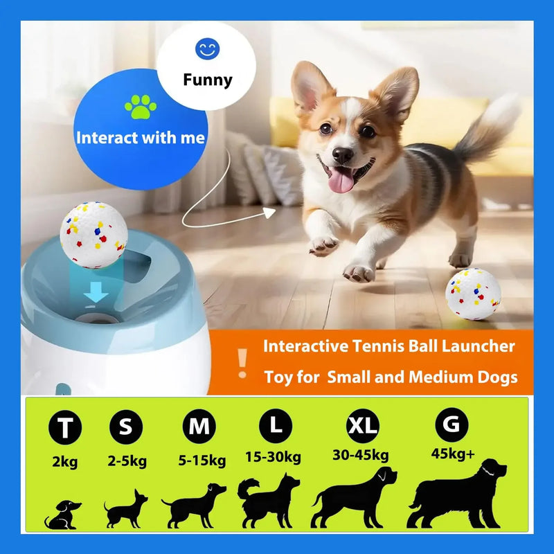Lanzapelotas Automático para Perros Juguete Interactivo