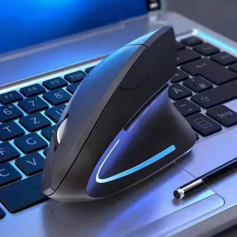 Mouse Inalámbrico Ergonómico Vertical de 2,4 GHz, 6 Botones para Ordenador Portátil