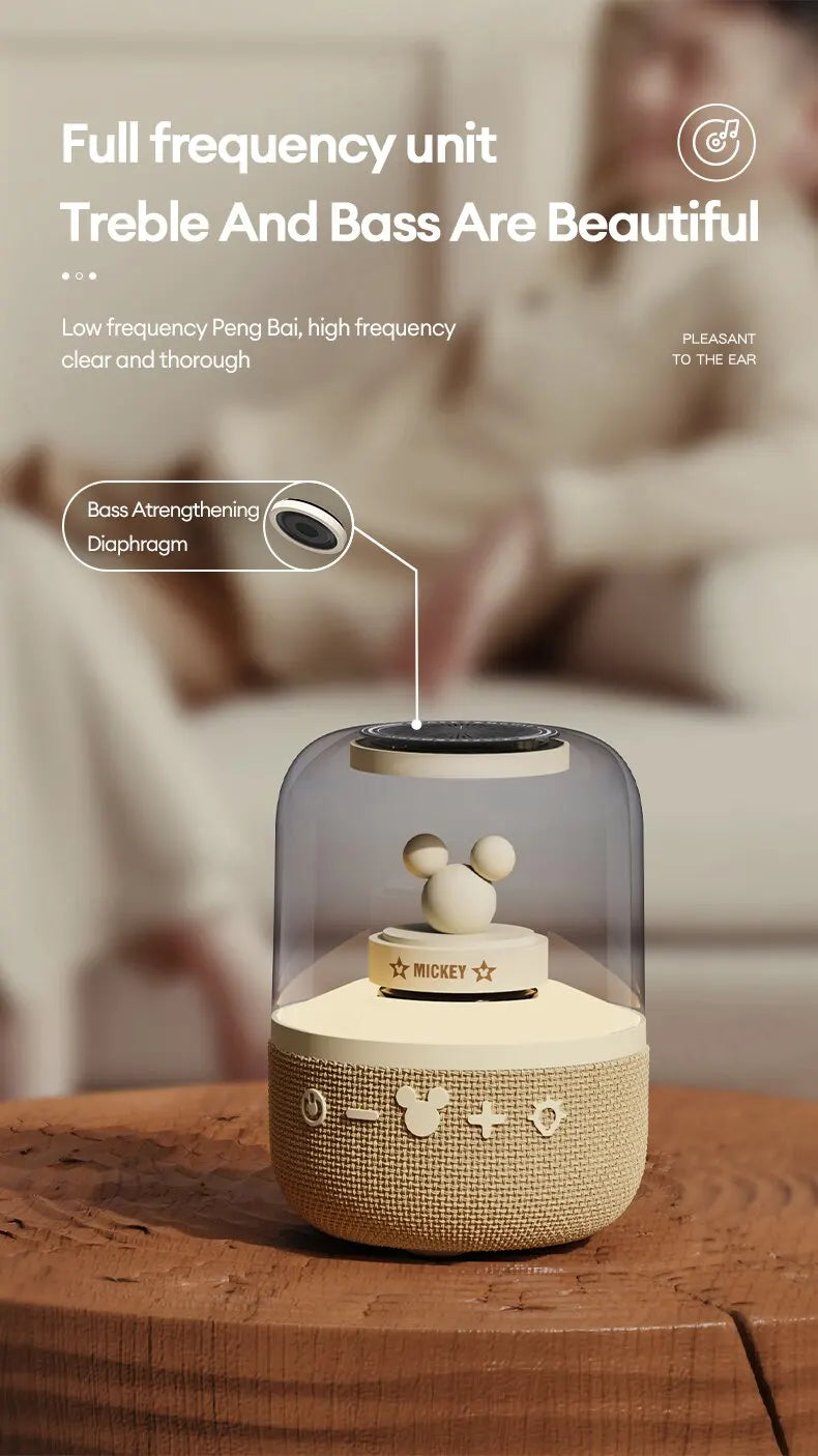Altavoz Inteligente Mickey Mouse Inalámbrico con Luz LED y Bluetooth