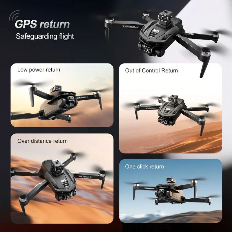 Drone Profesional V168 Pro MAX GPS 8K con Control de Pantalla Grande