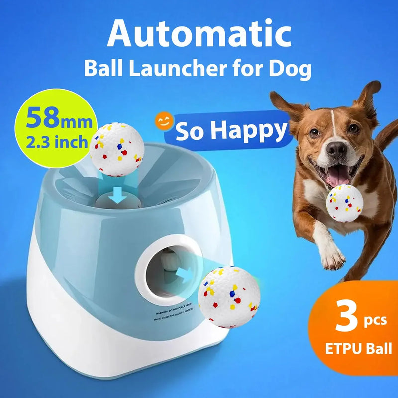 Lanzapelotas Automático para Perros Juguete Interactivo