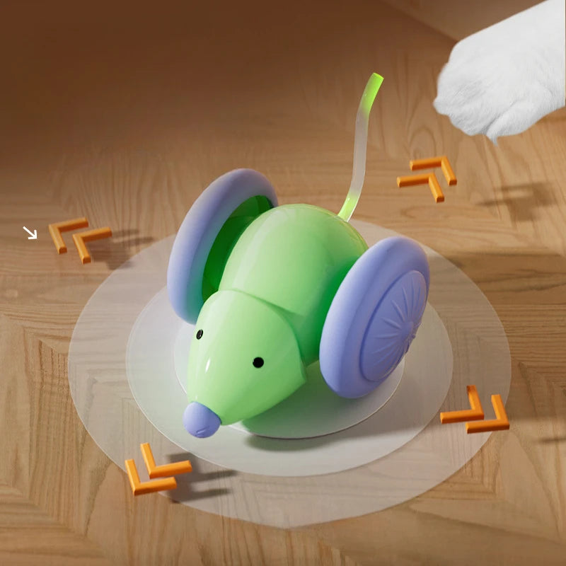 Juguete Interactivo para Gatos Recargable, Ratón Eléctrico Inteligente