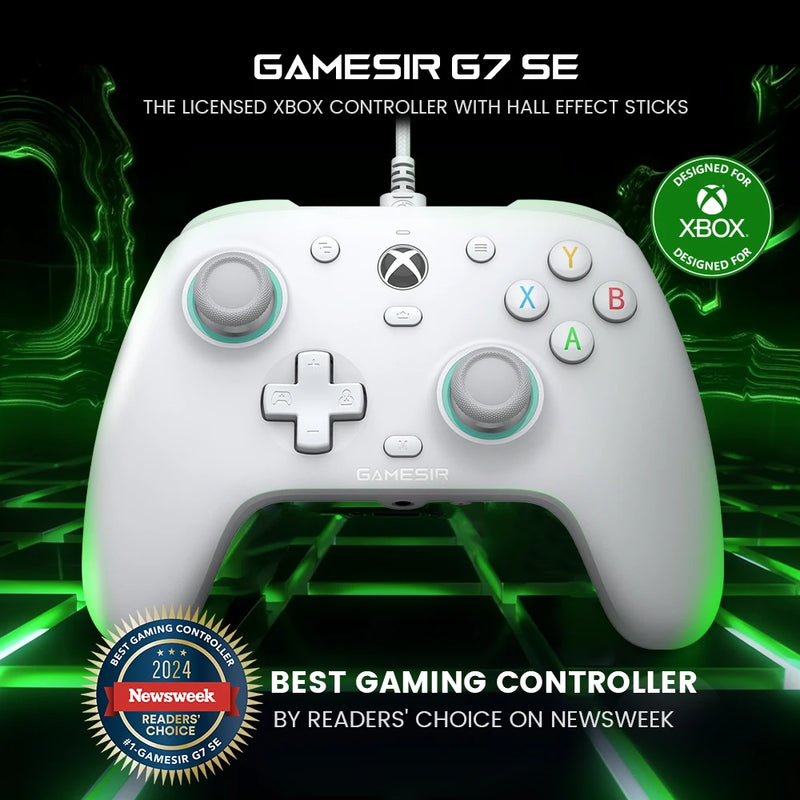 Controlador Xbox con Cable GameSir G7 SE con Joysticks de Efecto Hall