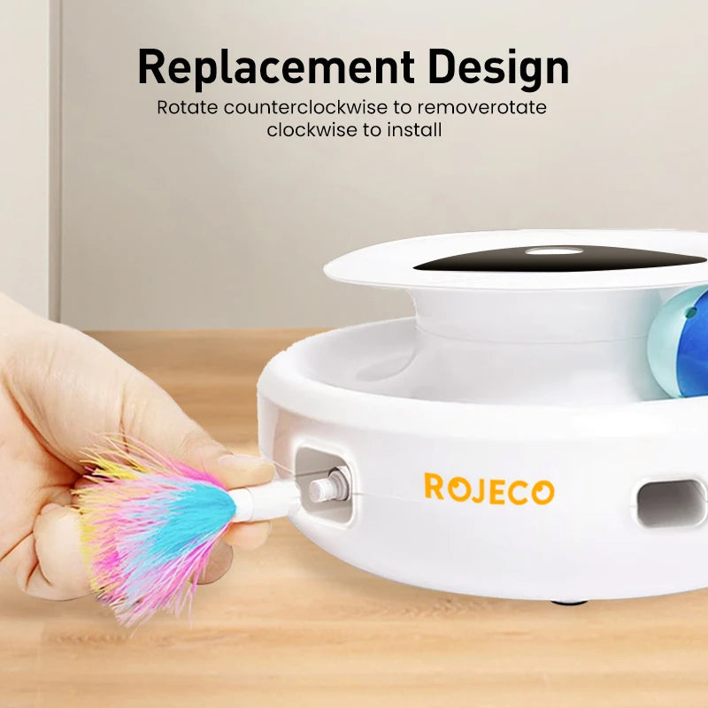 ROJECO Juguete Interactivo 2 en 1 para Gatos y Perros