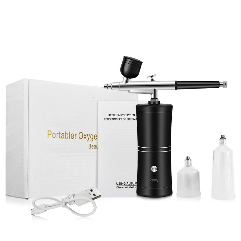 Aerógrafo Inalámbrico Portátil con Compresor para Uñas, Repostería y Arte en General