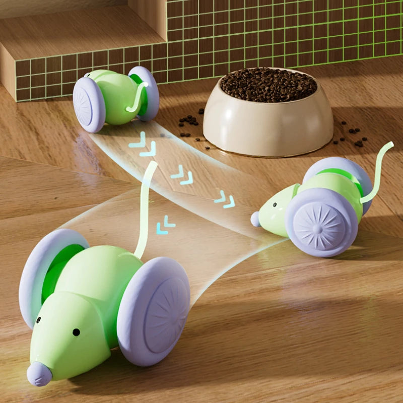 Juguete Interactivo para Gatos Recargable, Ratón Eléctrico Inteligente