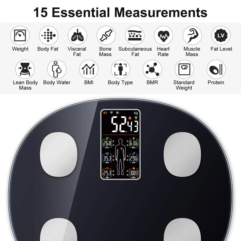 Báscula de Peso Corporal Digital Inteligente Insmart 180 Kg