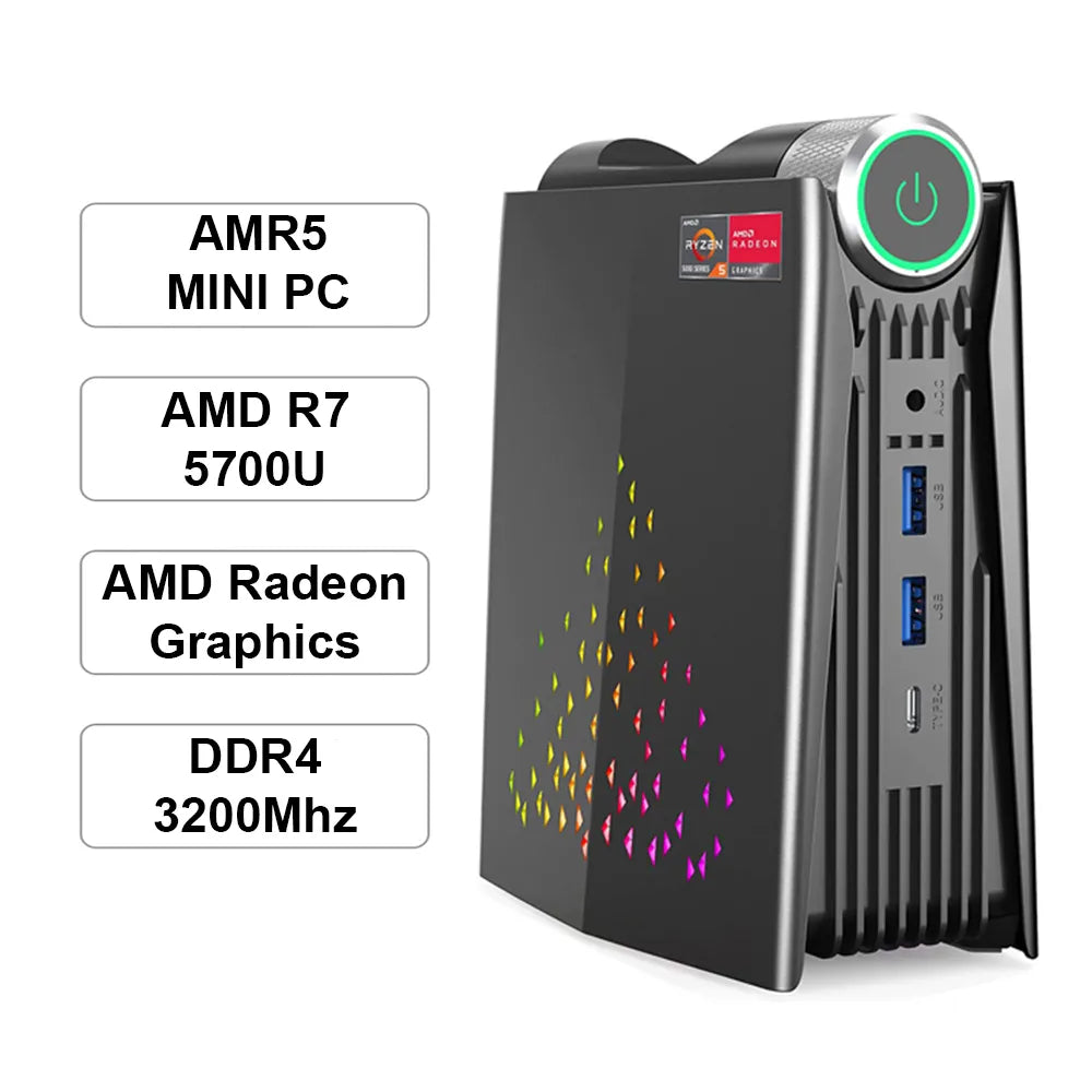 Mini PC Gamer Ryzen 5 AMD R7 5700U DDR4 3200 Mhz – WinnerBe