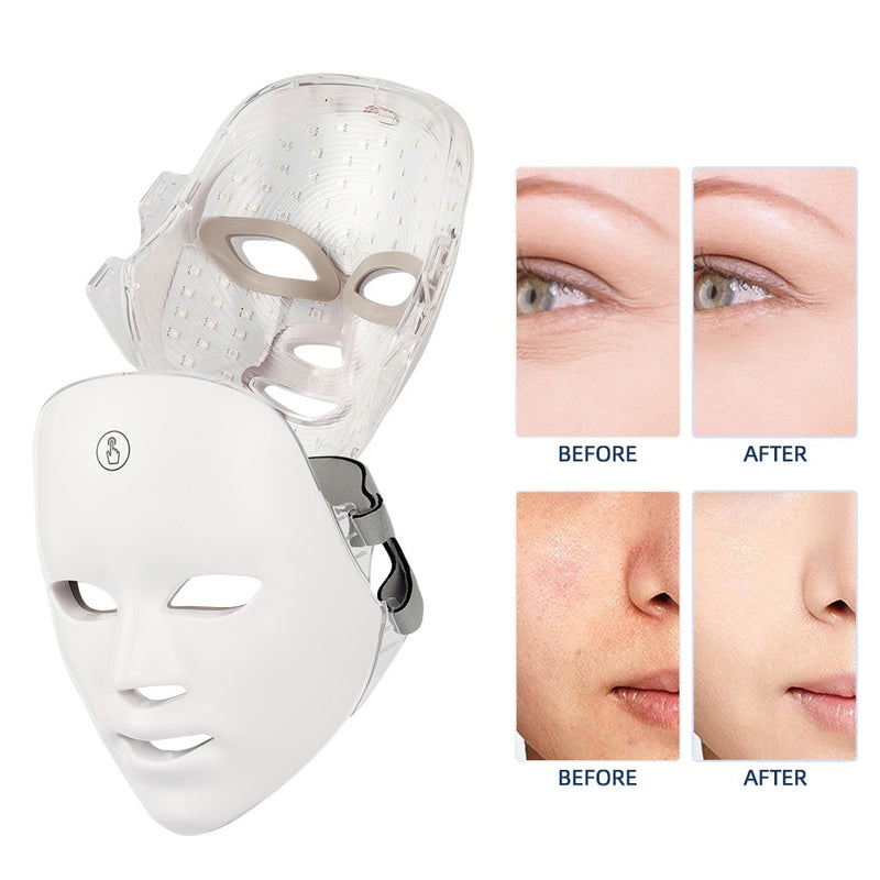 Mascara LED de Fototerapia Facial en 7 Colores Recargable